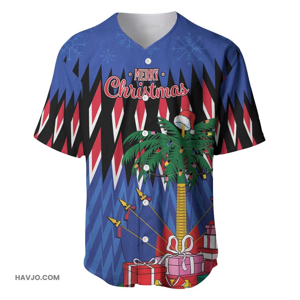 Haiti Afro Christmas Personalized Festive Vibes Baseball Jersey