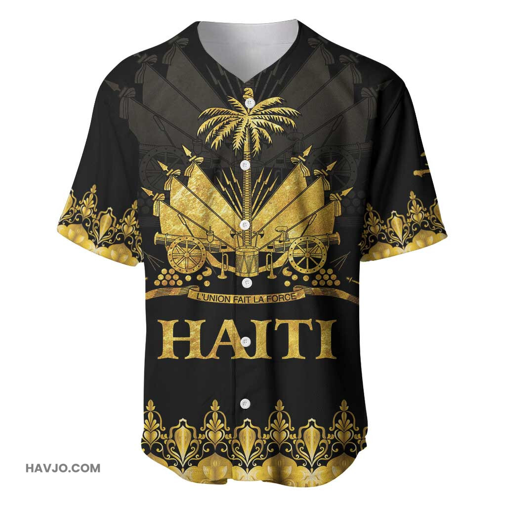 Haiti Neg Marron Lespwa pa anyen san aksyon Gold Baseball Jersey