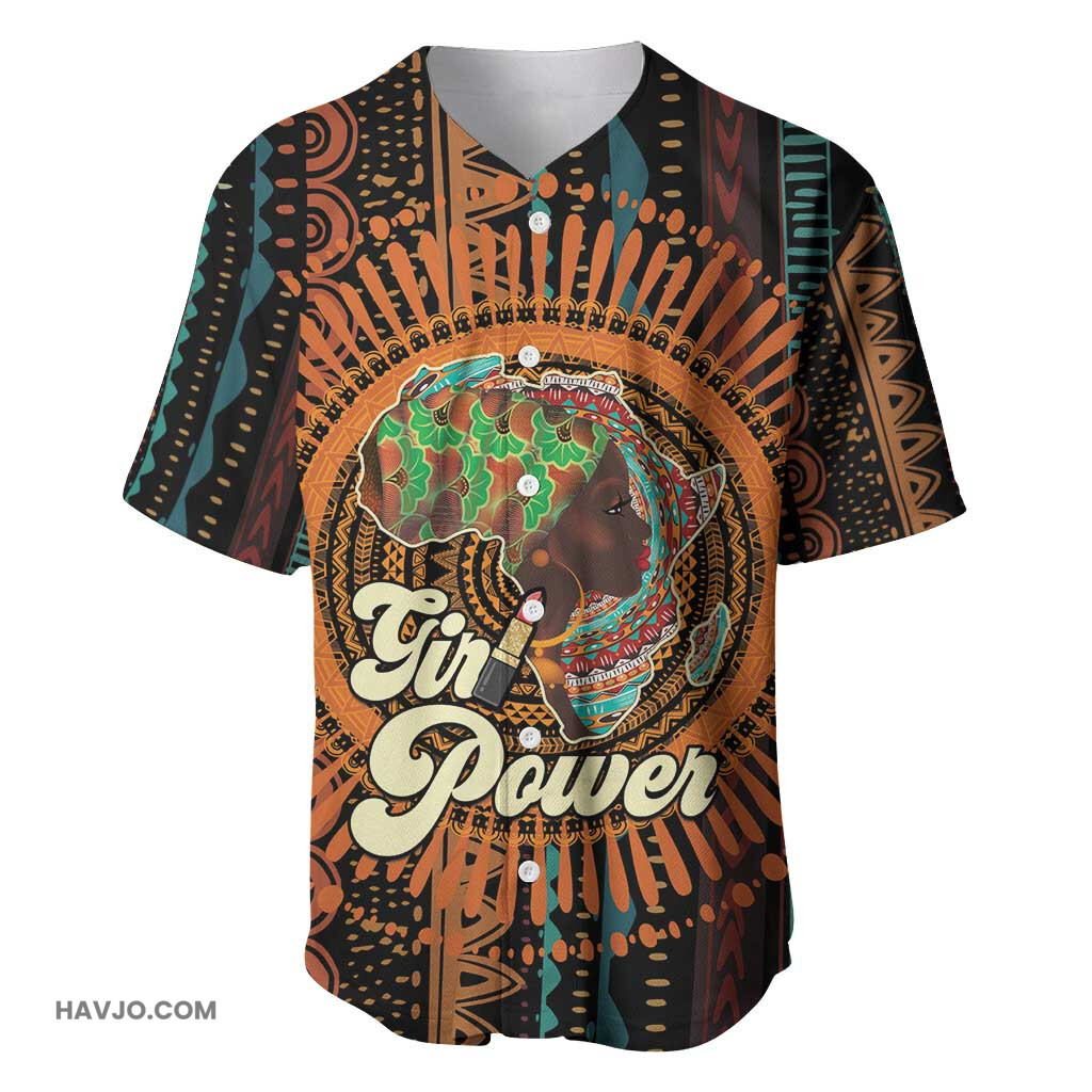 Happy International Women's Day Black Girl Power Baseball Jersey