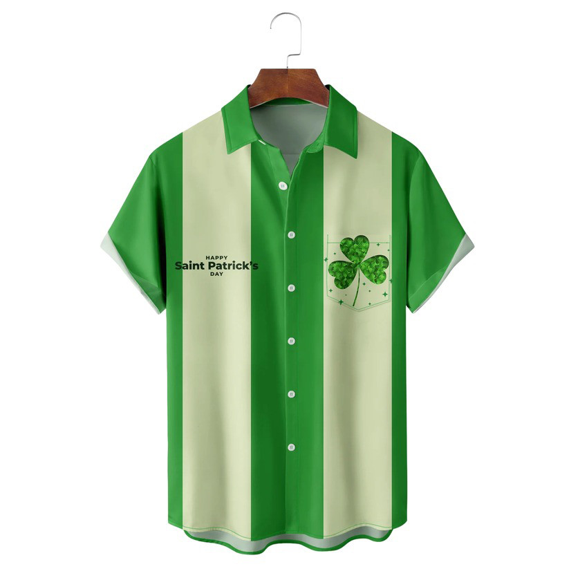 Happy St Patrick's Day Hawaiian Shirt Shamrock Day Clothing St Patty's Day Gift Ideas
