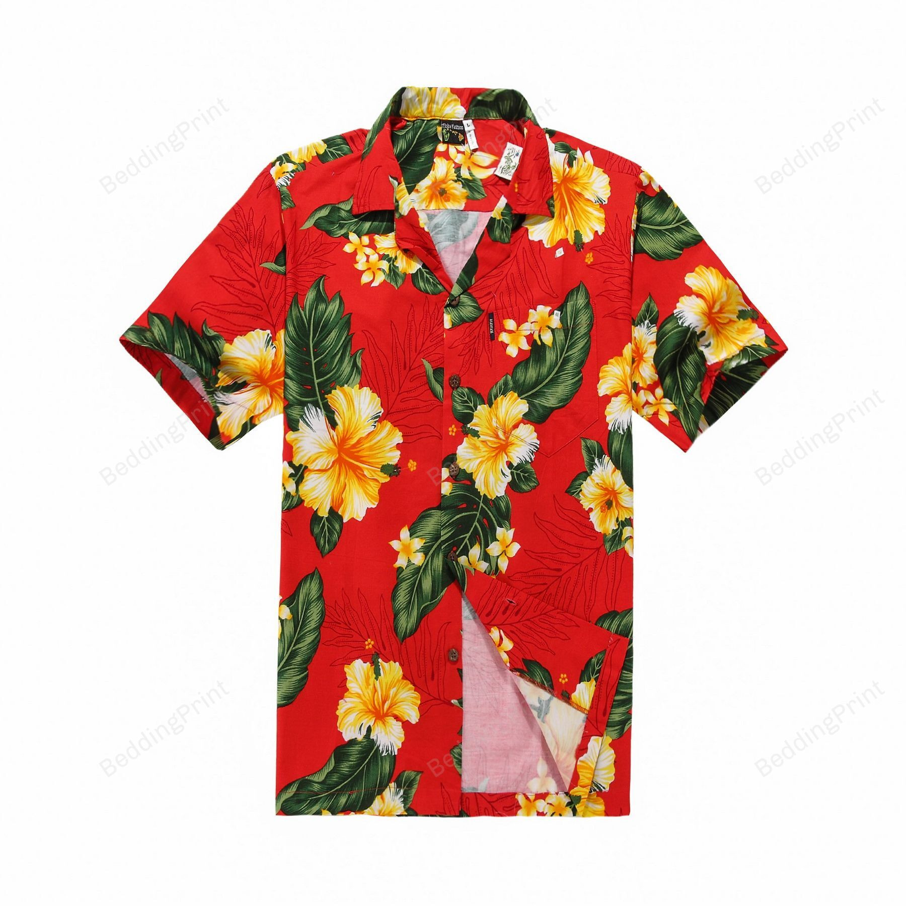 Hawaii Hangover Flowers Hawaiian Shirt Tropical Aloha Button Up