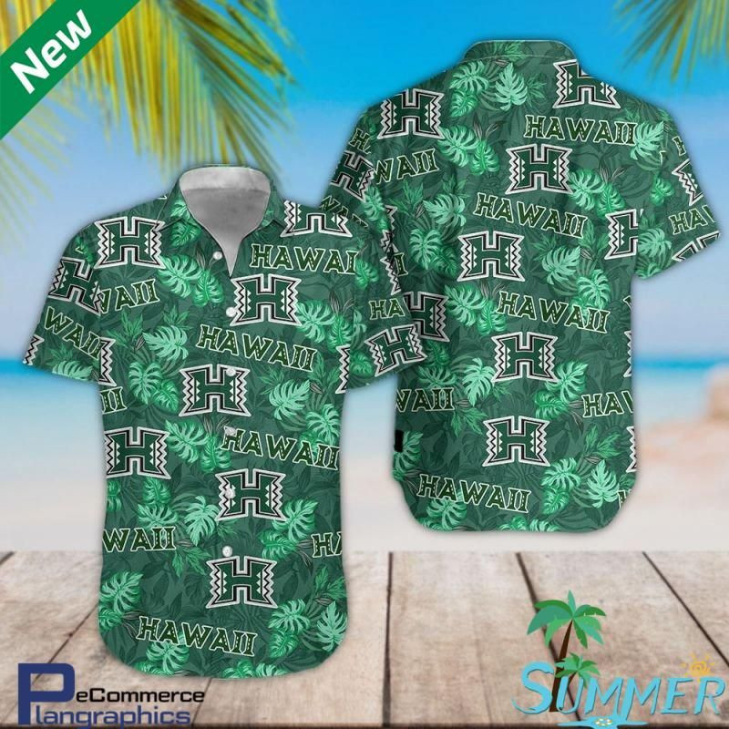 Hawaii Rainbow Warriors Aloha Shirt Hawaiian Shirt Tropical Aloha Button Up
