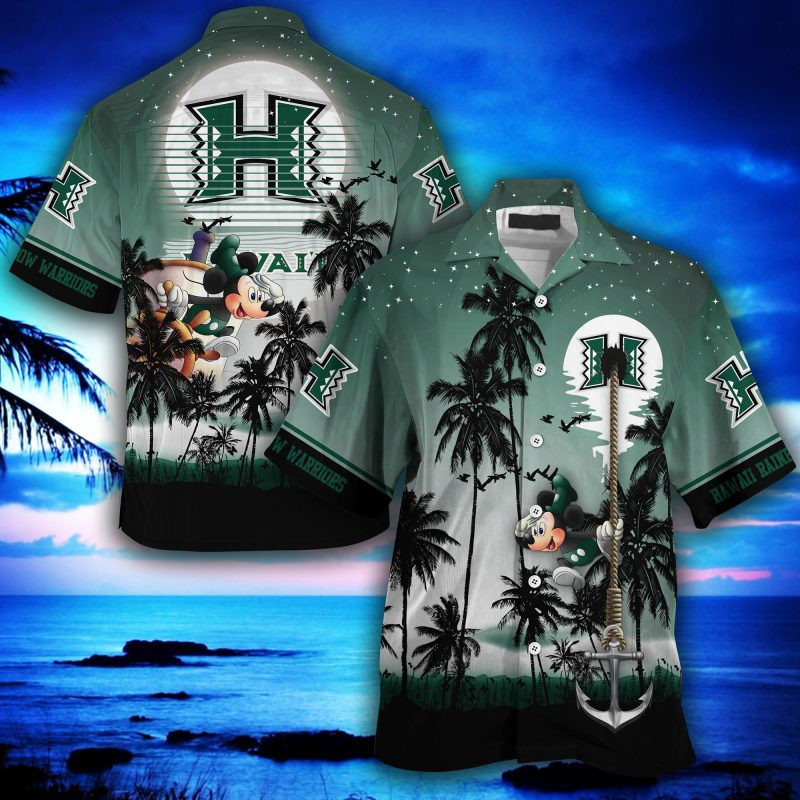 Hawaii Rainbow Warriors Ncaa Summer Hawaiian Shirt Tropical Aloha Button Up