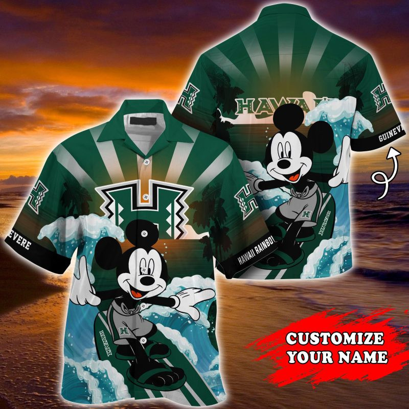 Hawaii Rainbow Warriors Ncaa Summer Personalized Hawaiian Shirt Tropical Aloha Button Up