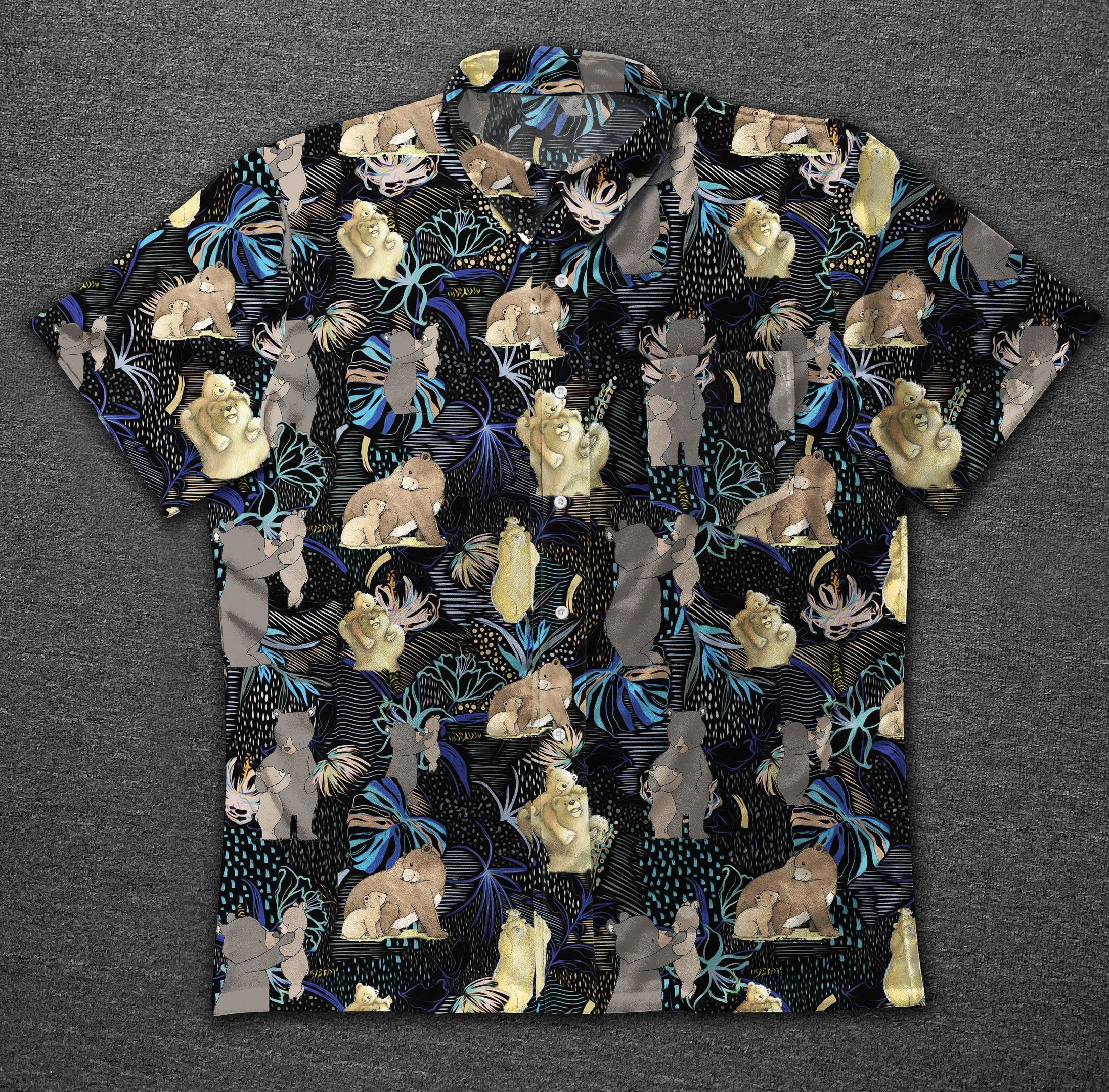 Hawaii Shirt Dinosaur Vintage Cotton Hawaiian Shirt Tropical Aloha Button Up