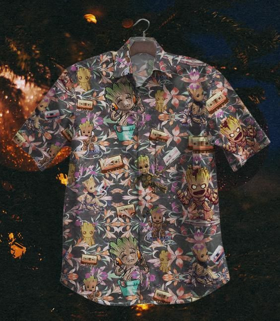 Hawaii Shirt Groot Nv Vintage Hawaiian Shirt Tropical Aloha Button Up