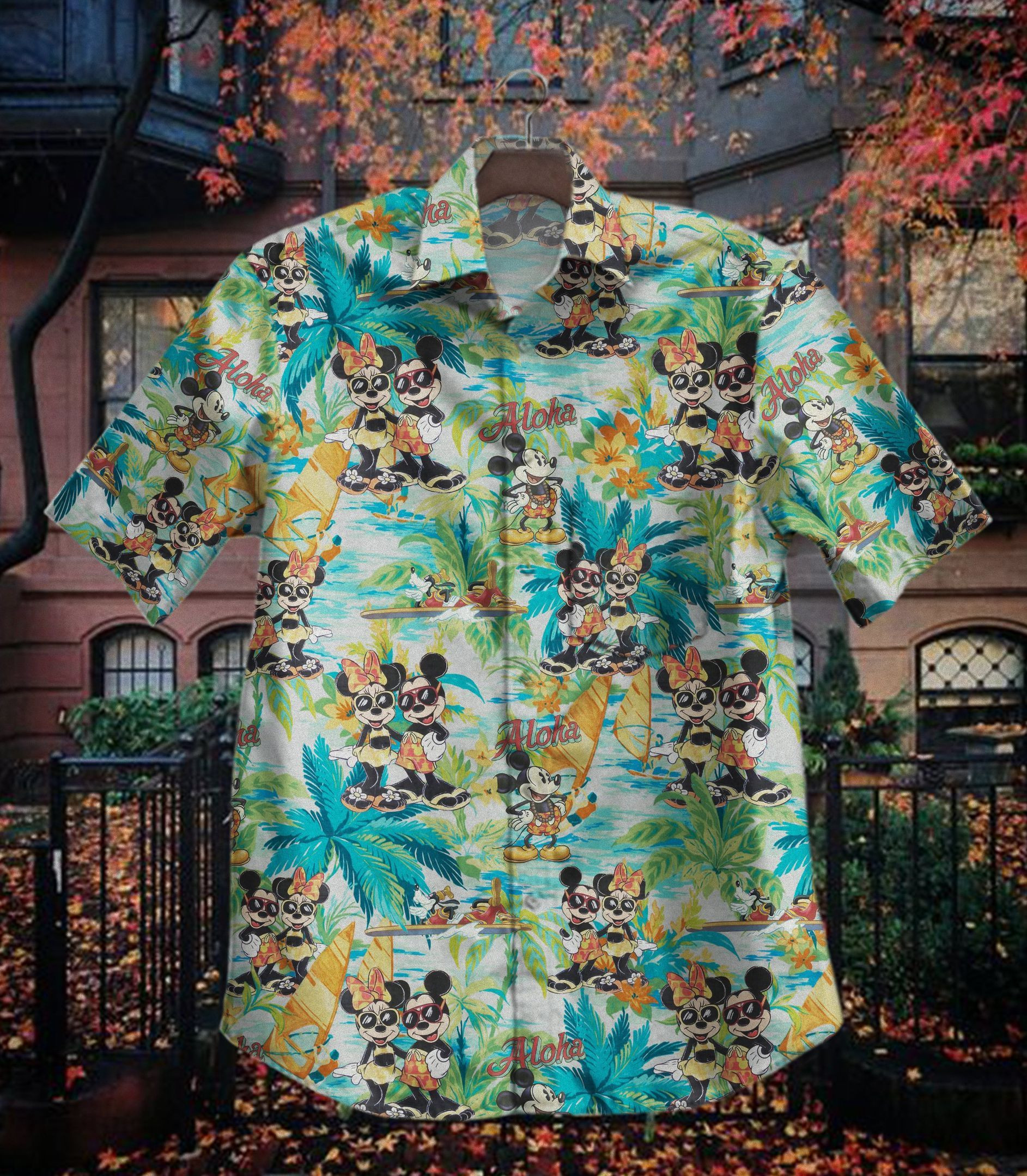Hawaii Shirt Mickey Ad Vintage Hawaiian Shirt Tropical Aloha Button Up