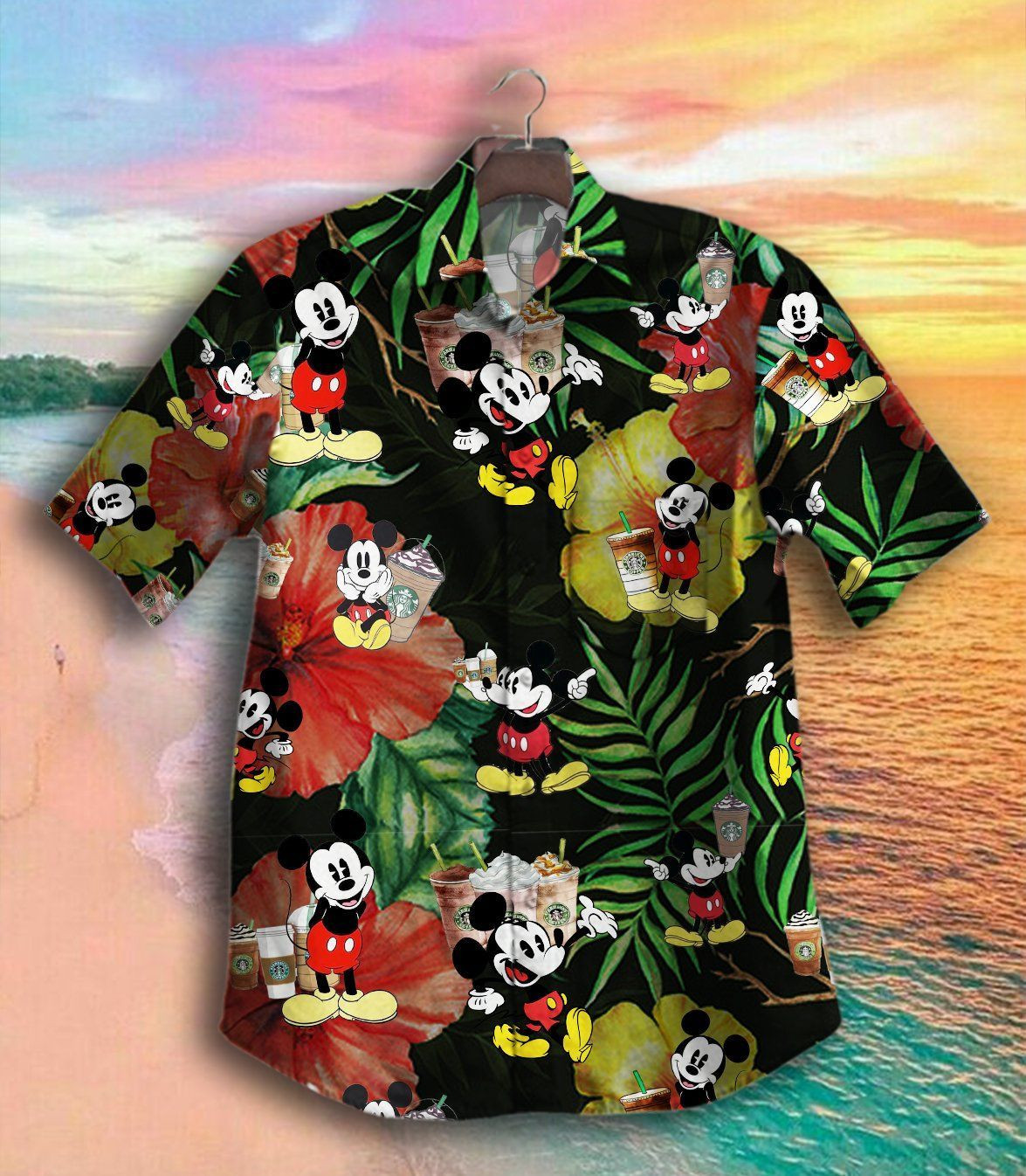 Hawaii Shirt Mickey Hsm Vintage Hawaiian Shirt Tropical Aloha Button Up