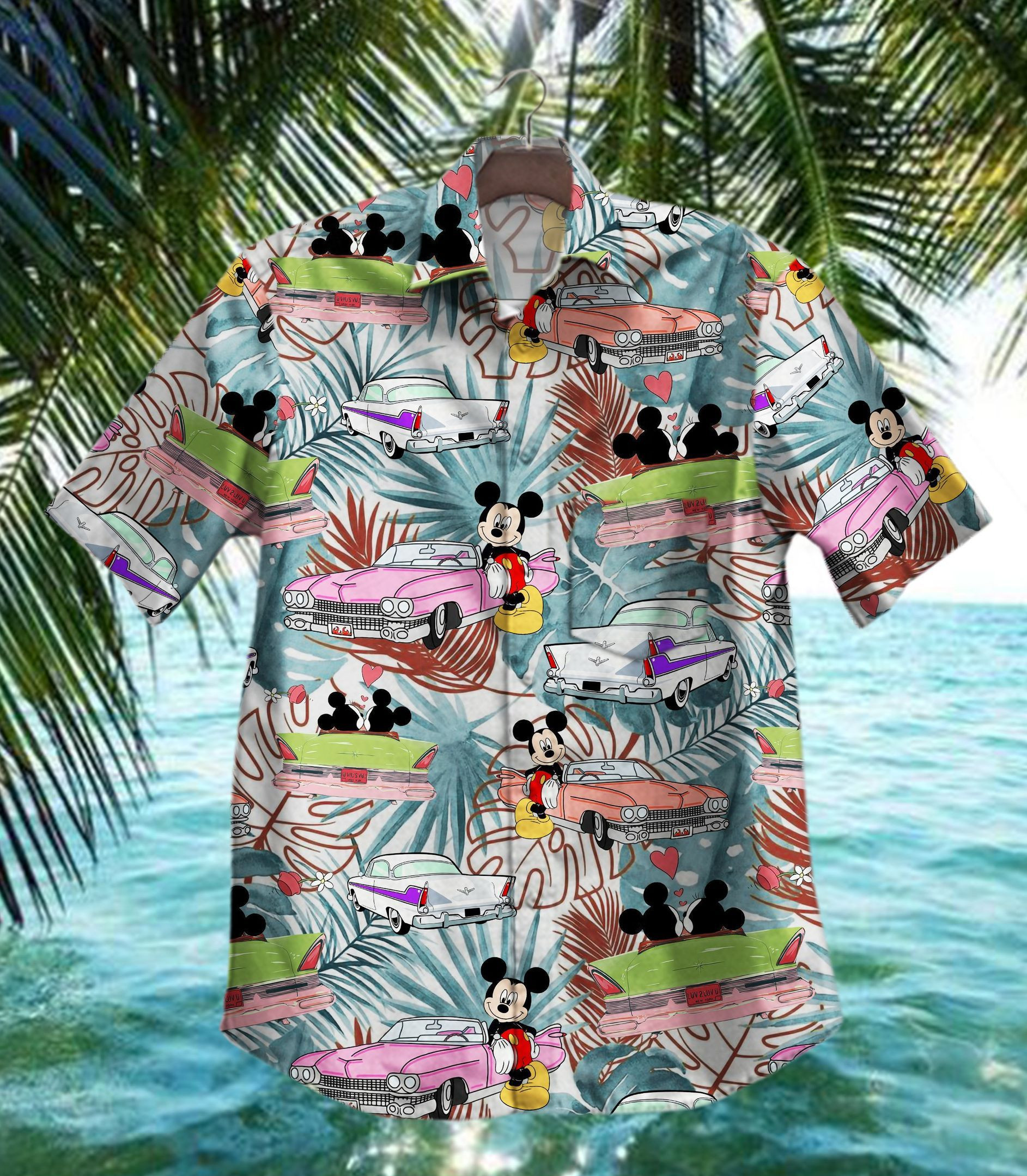 Hawaii Shirt Mickey Hsm Vintage Hawaiian Shirt Tropical Aloha Button Up