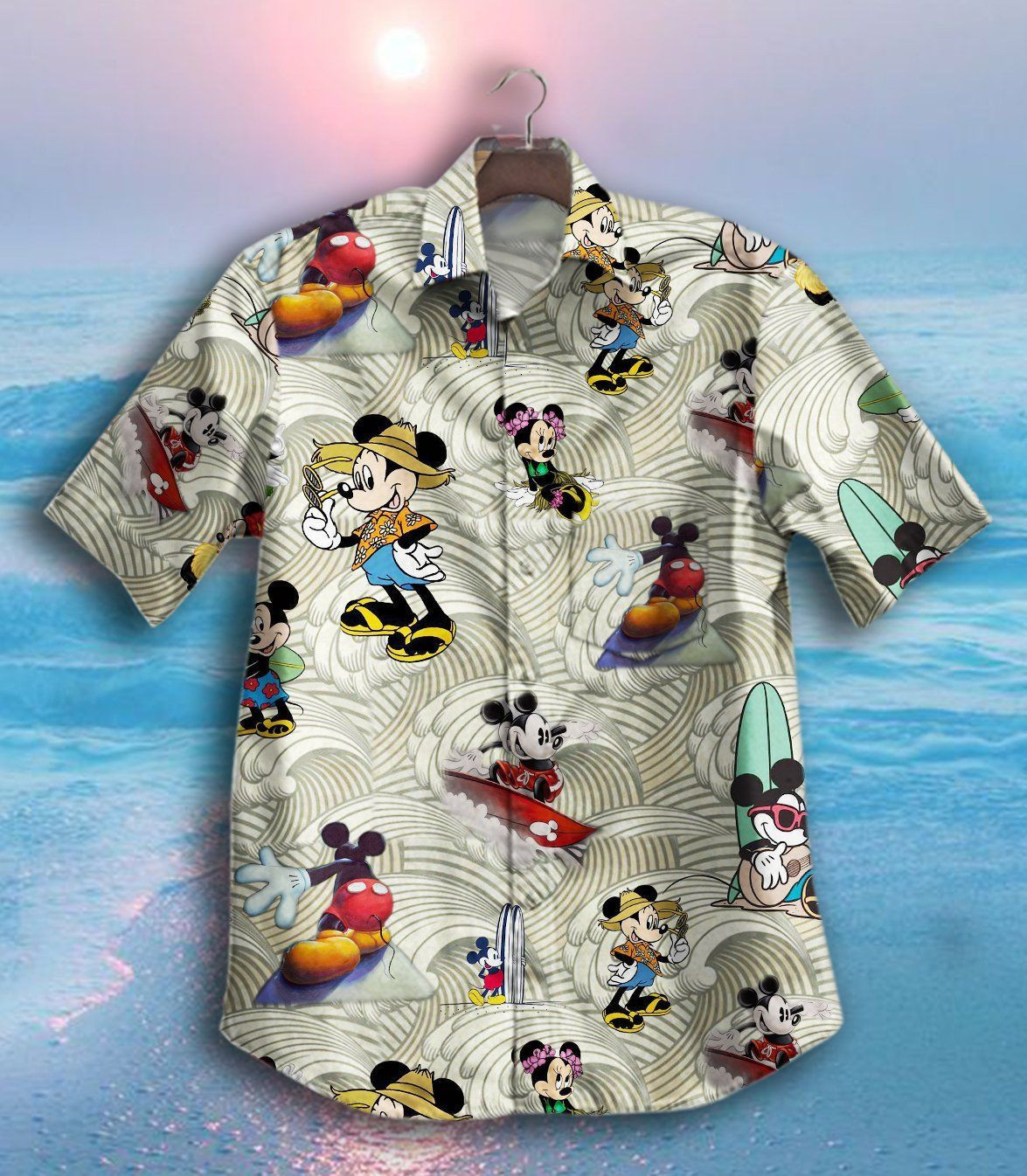 Hawaii Shirt Mickey Hsm Vintage Hawaiian Shirt Tropical Aloha Button Up