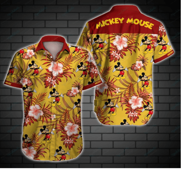 Hawaii Shirt Mickey Mouse Hawaiian Shirt Tropical Aloha Button Up