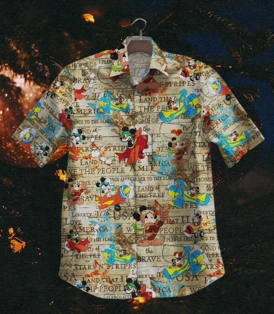 Hawaii Shirt Mickey Nv Vintage Hawaiian Shirt Tropical Aloha Button Up