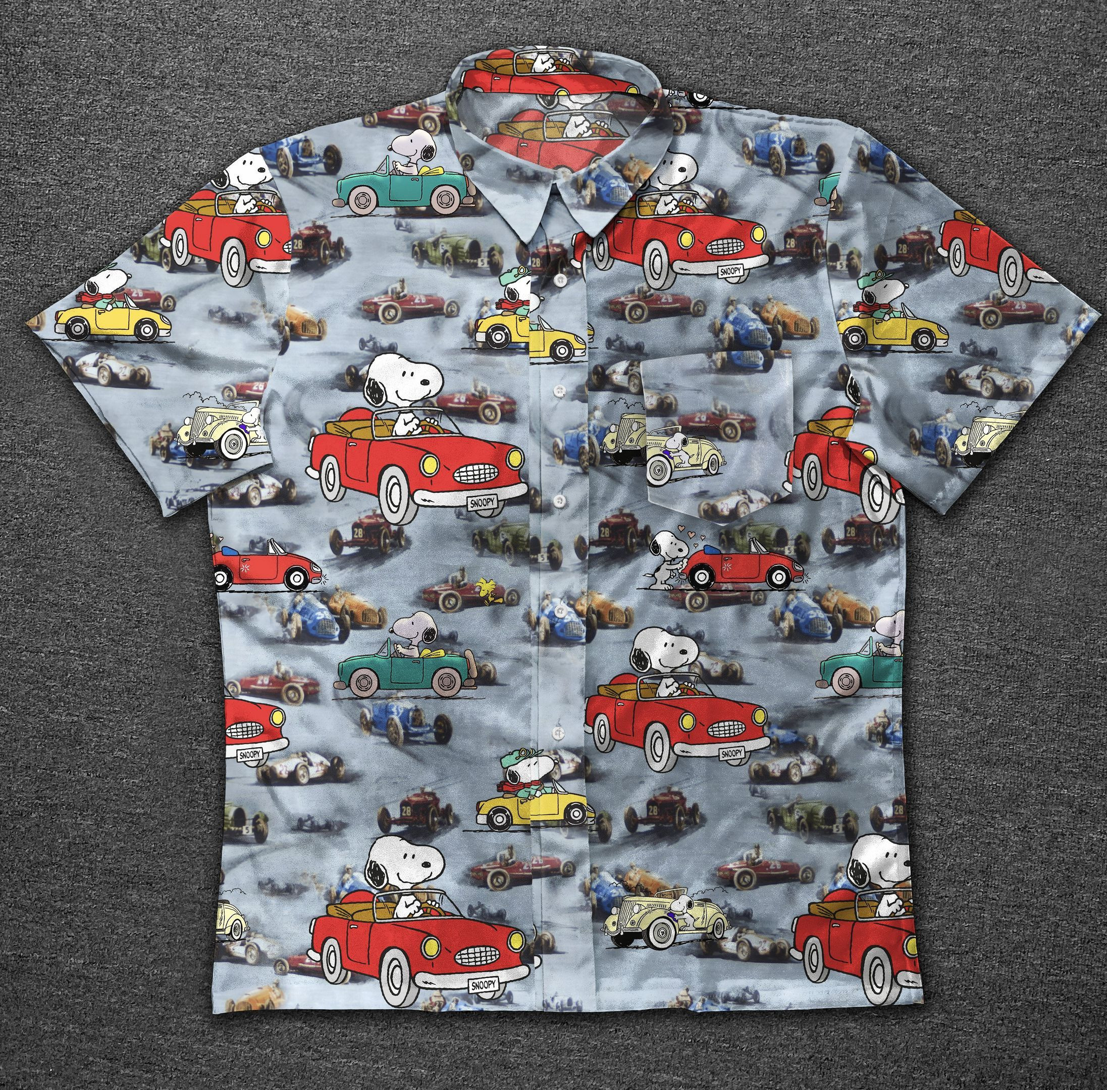 Hawaii Shirt Snoopy Vintage Cotton Hawaiian Shirt Tropical Aloha Button Up