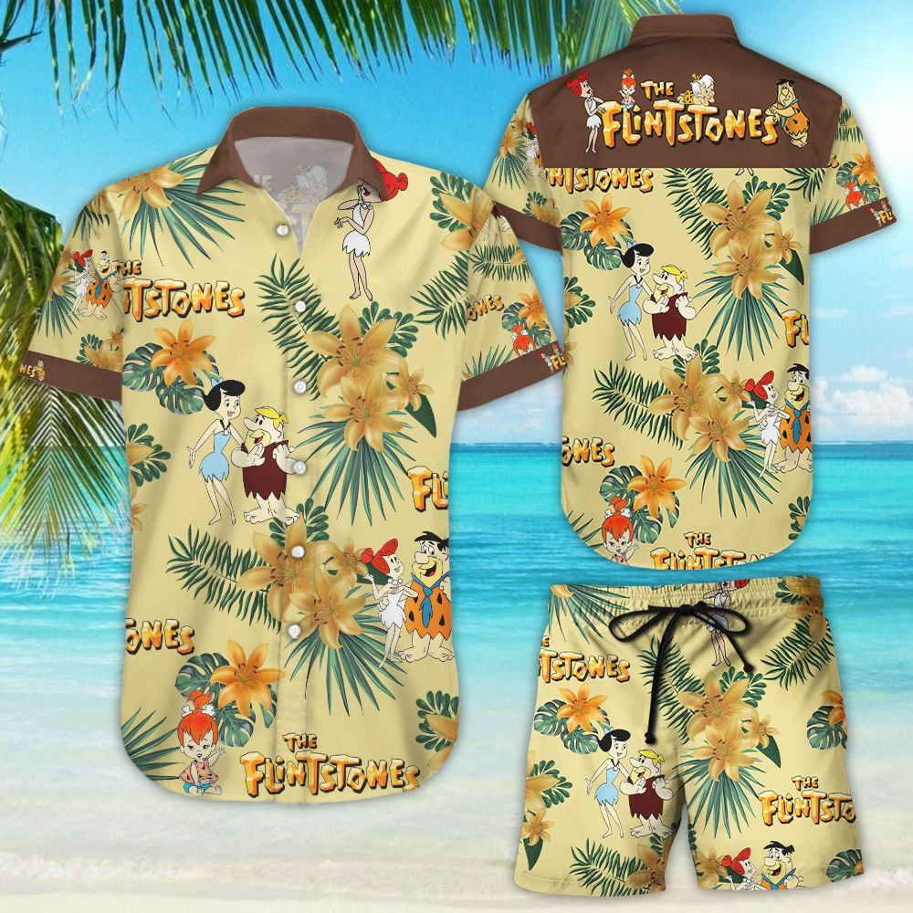 Hawaii Shirt The Flintstones Hawaiian Shirt Tropical Aloha Button Up