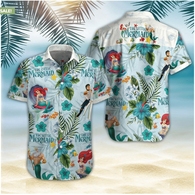 Hawaii Shirt The Little Mermaid Hawaiian Shirt Tropical Aloha Button Up