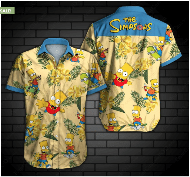 Hawaii Shirt The Simpsons Hawaiian Shirt Tropical Aloha Button Up