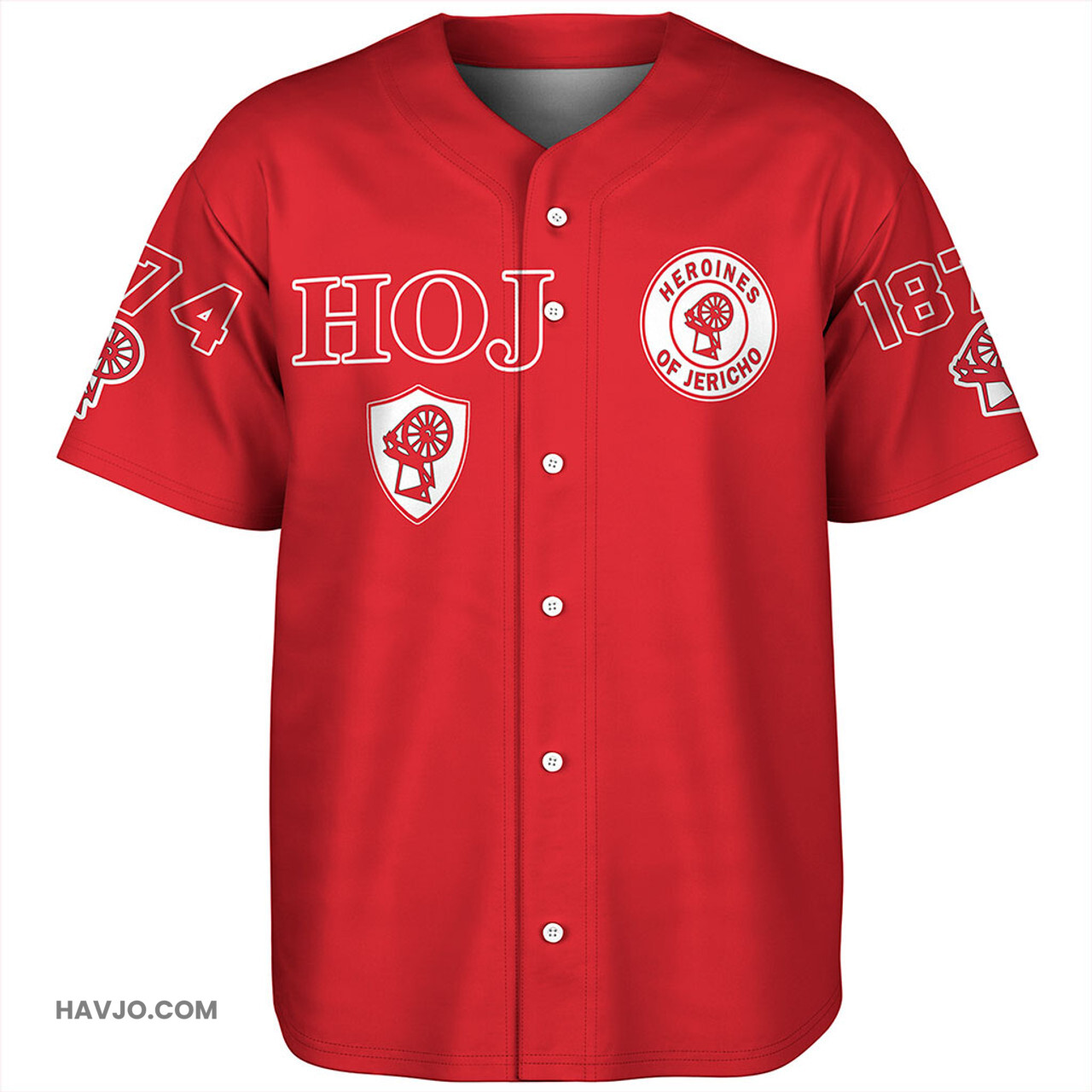 Heroines of Jericho Founded 1874 Sorority Baseball Jersey