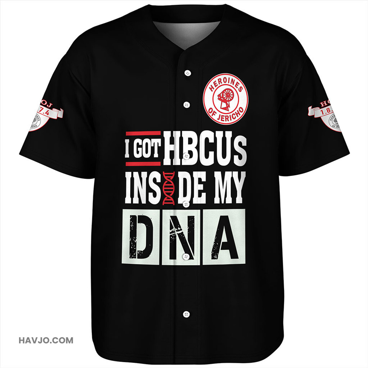 Heroines of Jericho HBCU Lns De My DNA Baseball Jersey