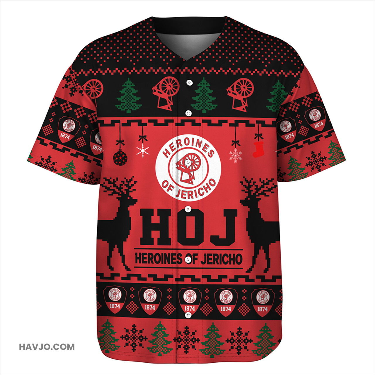 Heroines of Jericho Lux Christmas Baseball Jersey