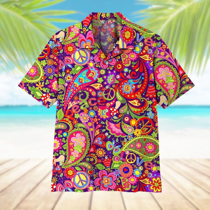 Hippie Pattern Hawaiian Shirt 2026 Aloha Shirt Best Gifts For Hippie Girlfriend