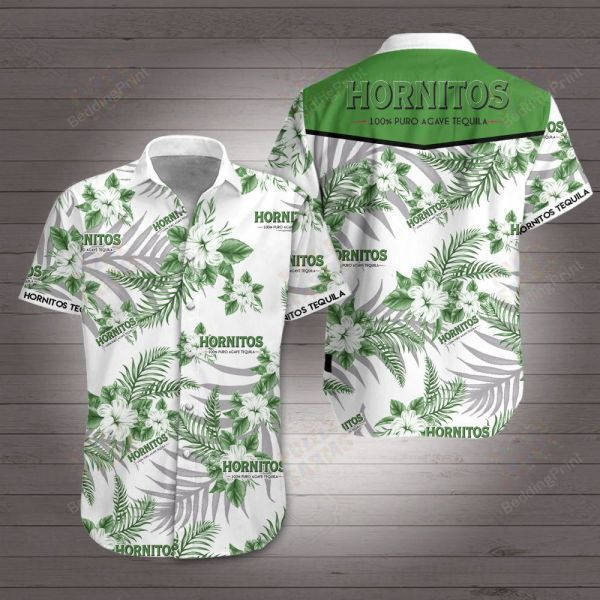 Hornitos Tequila Hawaiian Shirt Tropical Aloha Button Up