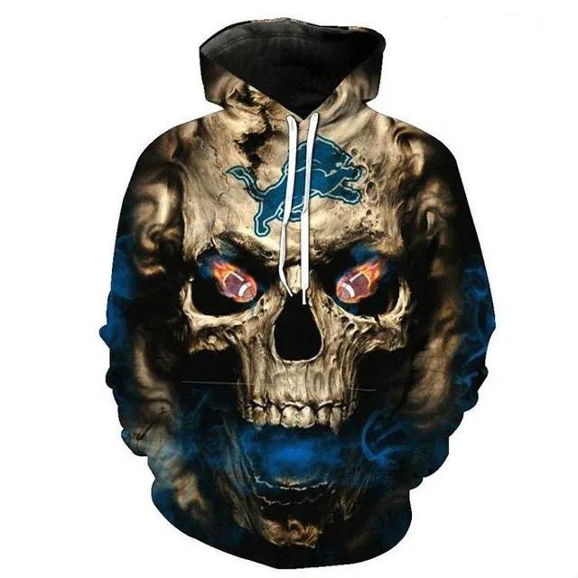Horror Detroit Lions Football Team Sport NFL 3D All Over Print Hoodie