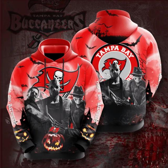 Horror Movie Characters Halloween Tampa Bay Buccaneers NFL 3D All Over Print Hoodie