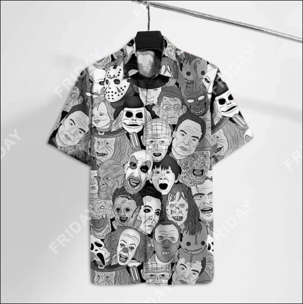 Horror Movies Hawaiian Shirt Tropical Aloha Button Up