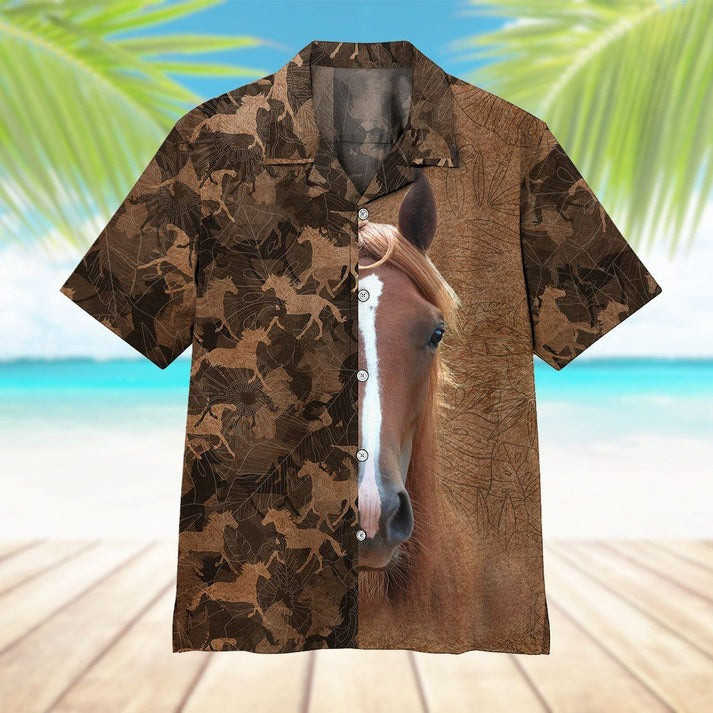 Horse Hawaiian Shirt Horse Related Aloha Shirt Gifts For Horse Racing Fans