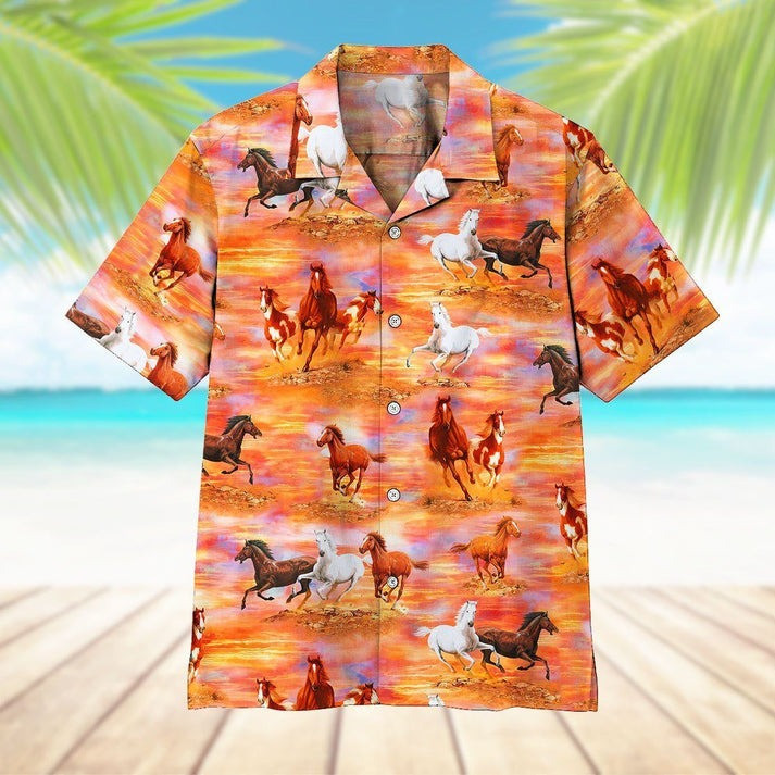Horse Hawaiian Shirt Horse Themed Gifts Aloha Shirt Present For Horse Owners