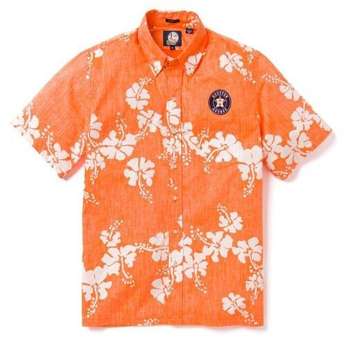 Houston Astros 50th State Hawaiian Shirt Tropical Aloha Button Up