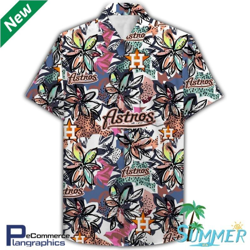 Houston Astros All Over Print Hawaiian Shirt Tropical Aloha Button Up
