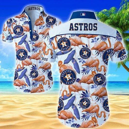 Houston Astros Hawaiian Shirt Tropical Aloha Button Up