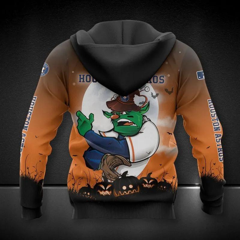 Alternative view of Houston Astros Mascot MLB All Over Print Hoodie