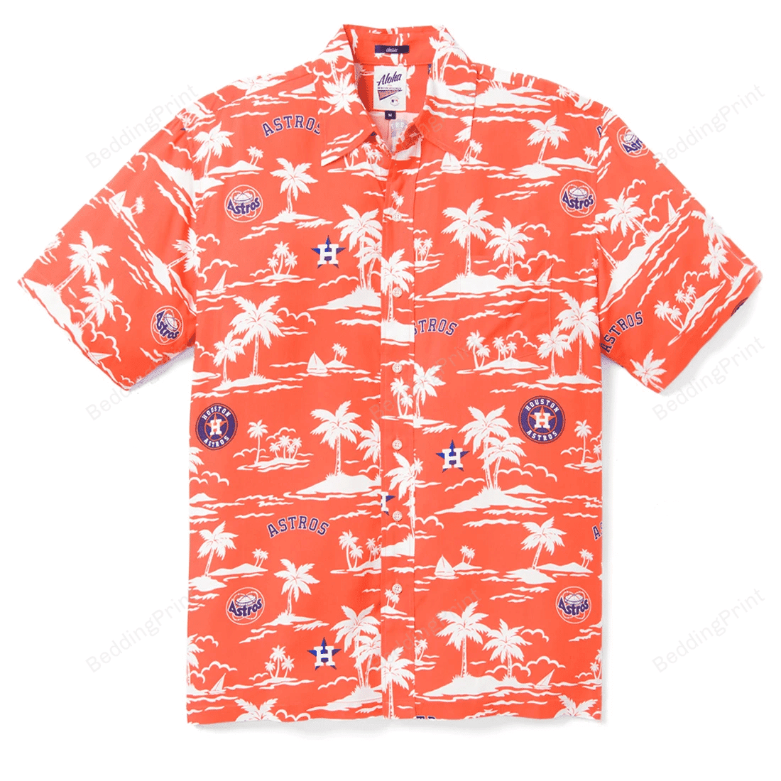 Houston Astros Vintage Mlb Hawaiian Shirt Tropical Aloha Button Up