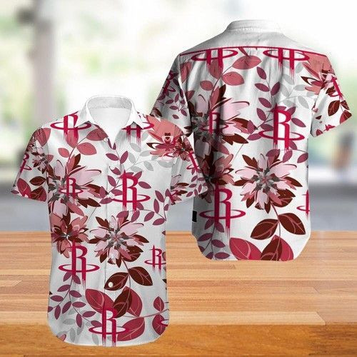 Houston Rockets Hawaiian Shirt Tropical Aloha Button Up