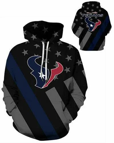 Houston Texans American Flag Team NFL 3D All Over Print Hoodie