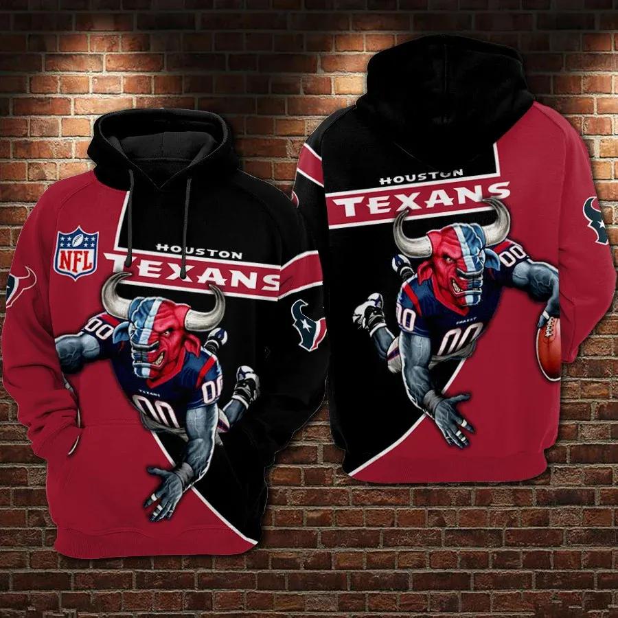 Houston Texans Football Big Buffalo NFL 3D All Over Print Hoodie
