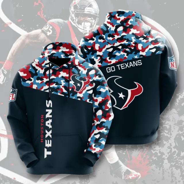 Houston Texans Football Camo NFL 3D All Over Print Hoodie