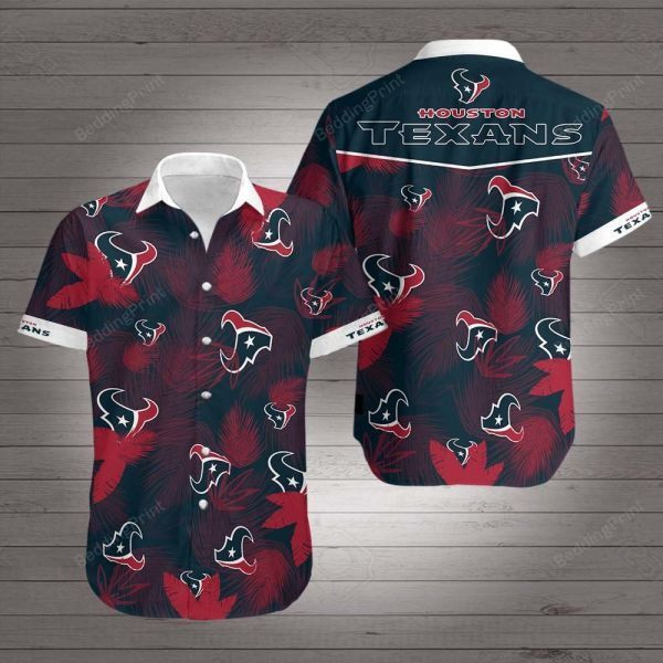 Houston Texans Hawaiian Shirt Tropical Aloha Button Up