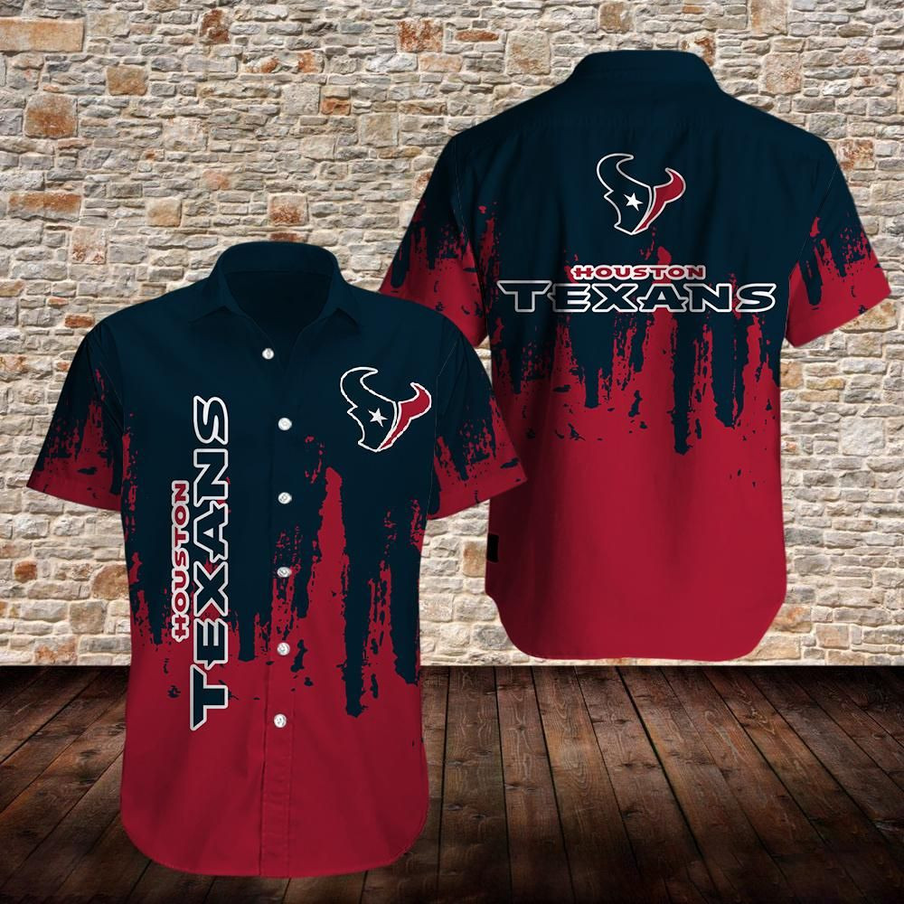 Houston Texans Hawaiian Shirt Tropical Aloha Button Up