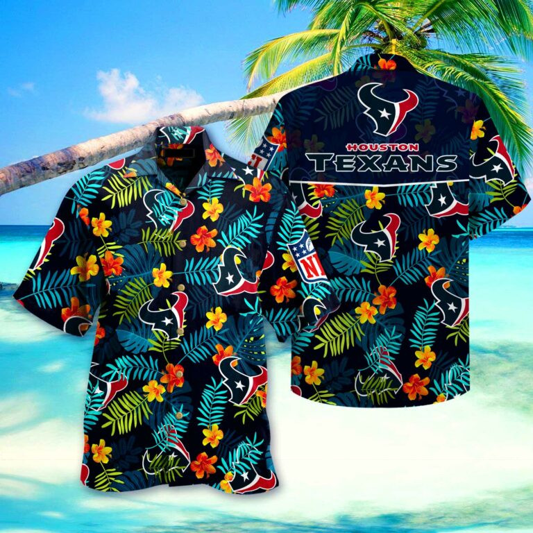 Houston Texans Hawaiian Shirt Tropical Aloha Button Up