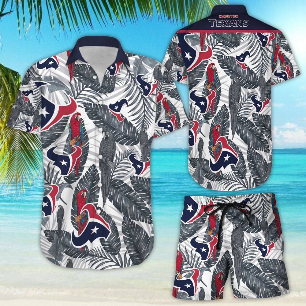 Houston Texans Hawaiian Shirt Tropical Aloha Button Up