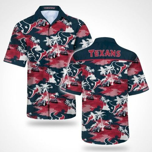 Houston Texans Hawaiian Shirt Tropical Aloha Button Up