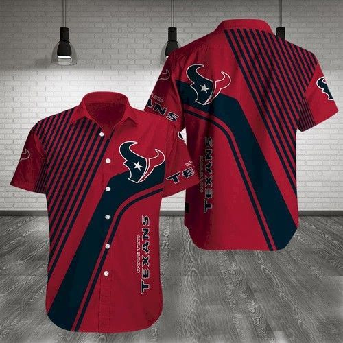 Houston Texans Hawaiian Shirt Tropical Aloha Button Up