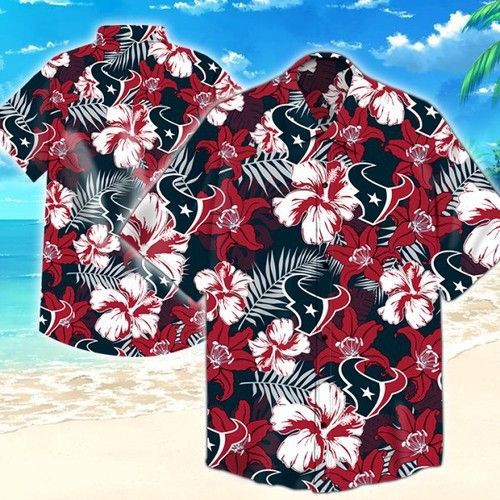 Houston Texans Hawaiian Shirt Tropical Aloha Button Up