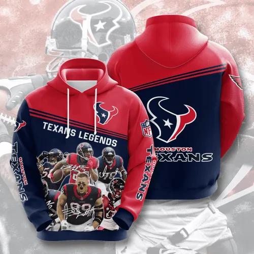 Houston Texans Legends NFL 3D All Over Print Hoodie