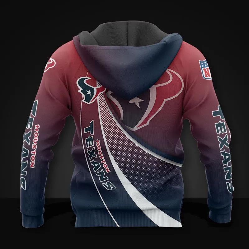 Alternative view of Houston Texans NFL 3D All Over Print Hoodie
