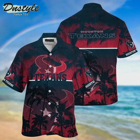 Houston Texans Summer Hawaiian Shirt Tropical Aloha Button Up