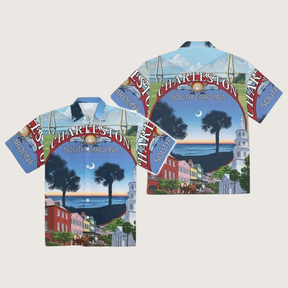 I Love Charleston Hawaiian Shirt South Carolina City Shirt Gifts For Charleston Citizens
